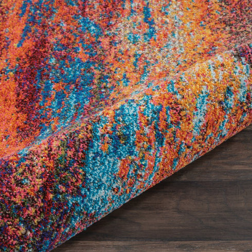 2' X 4' Atlantic Abstract Power Loom Non Skid Area Rug